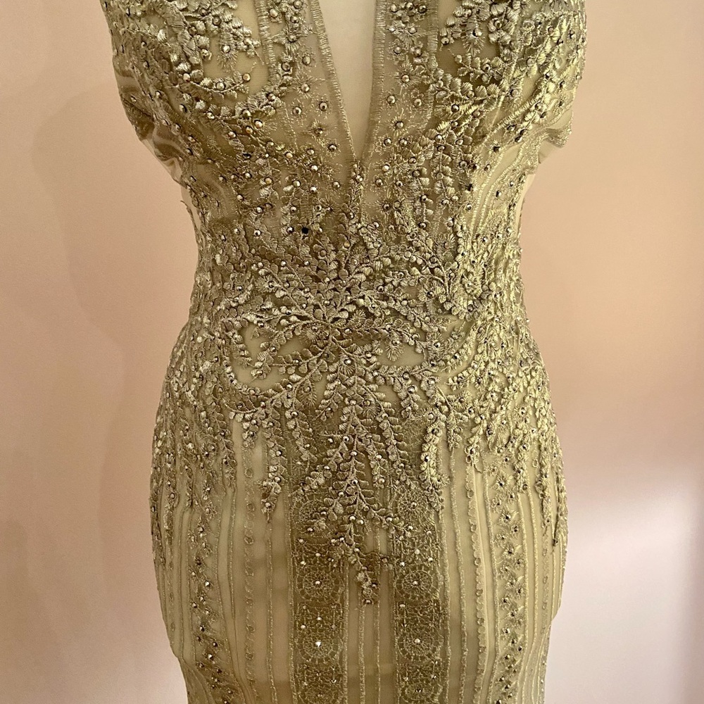 Beautiful, Elegant , mermaid gown by Elle Wilde by Mon Cherie size 0 - Picture 7 of 8